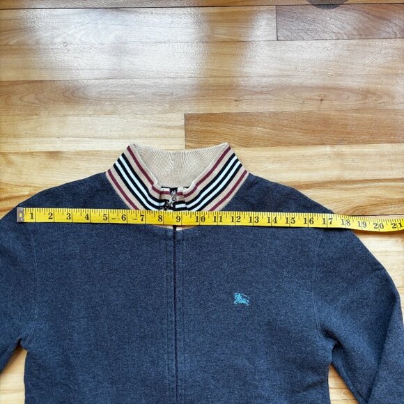 Burberry Women's Grey Striped Zip-Up Jacket – Size S - Picture 3 of 15